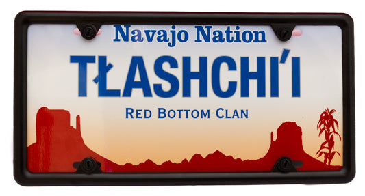 Tłashchi’i – Red Bottom License Plate