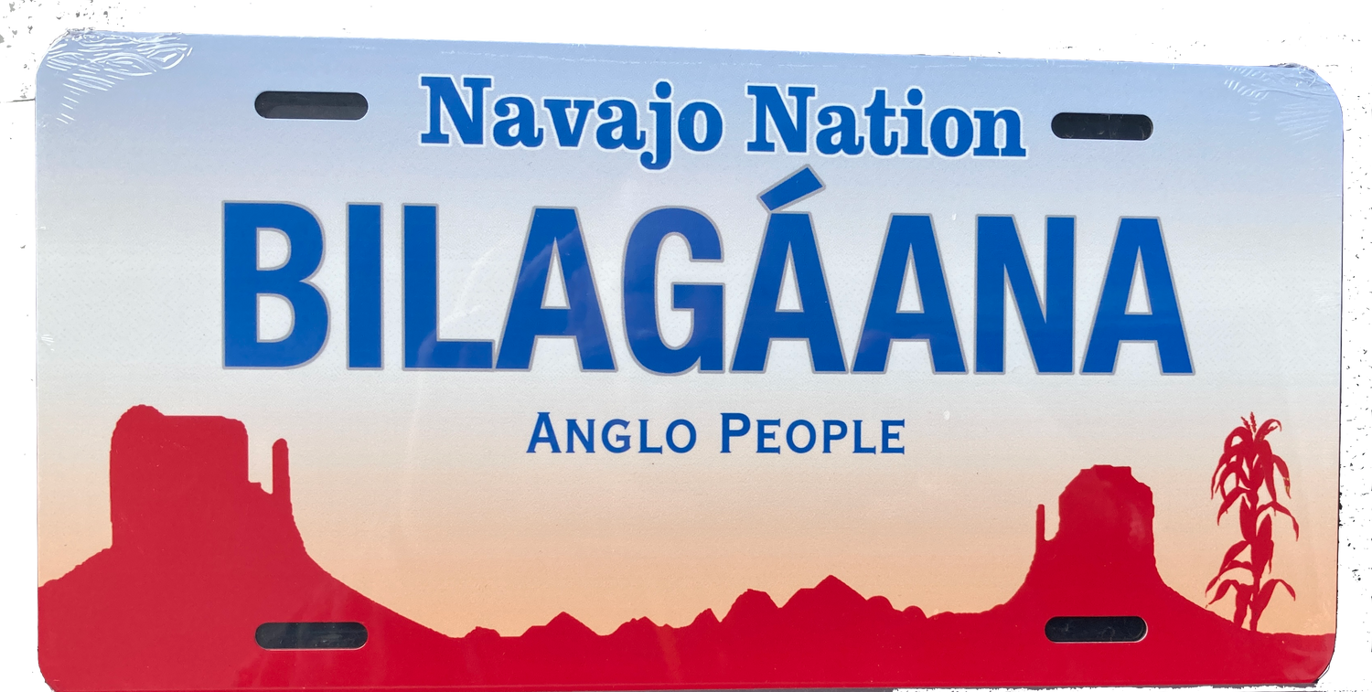 Navajo Bilagáana – Anglo People License Plate