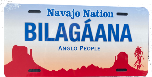 Navajo Bilagáana – Anglo People License Plate