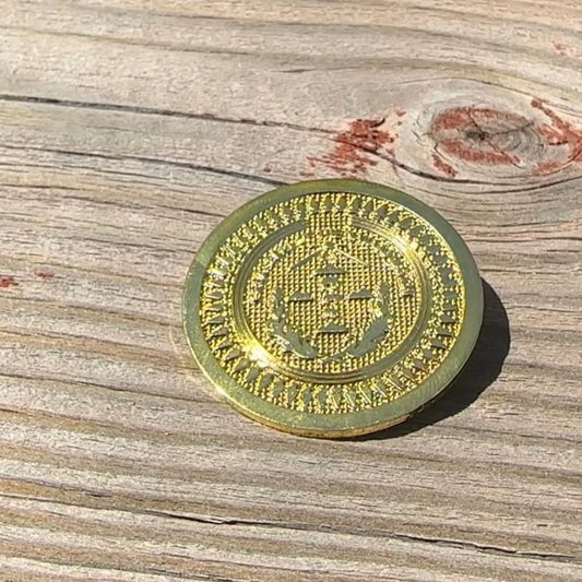 Navajo pin - gold plated metallic