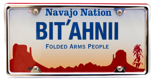 Bit'ahnii - Folded Arms People License Plate