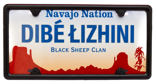 Dibé łizhiní – Black Sheep License Plate
