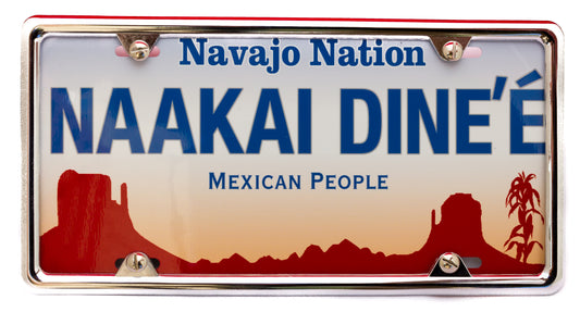 Naakai Dine’é – Mexican People License Plate