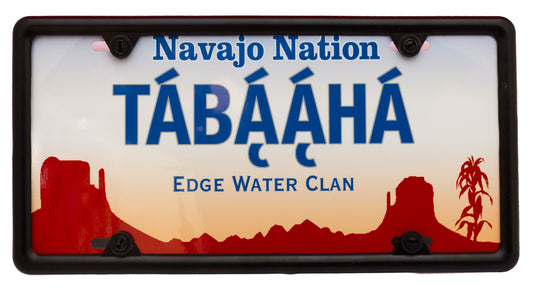 Tábą́ą́há – Edge Water License Plate