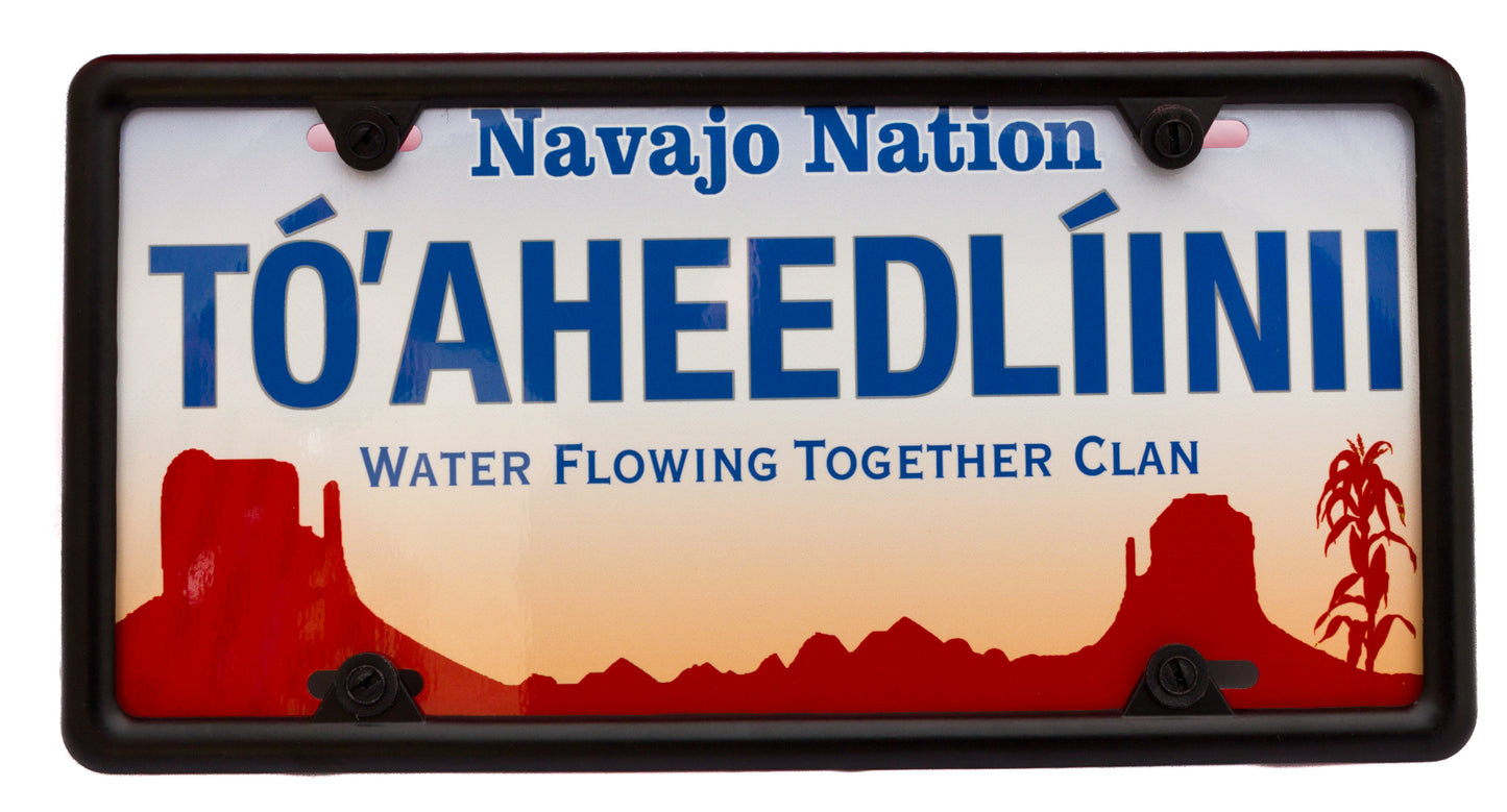 Tó’aheedlíinii – Water Flowing Together License Plate