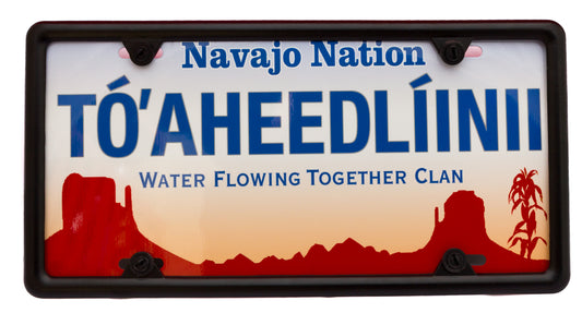 Tó’aheedlíinii – Water Flowing Together License Plate