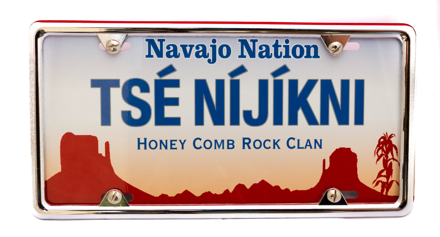 Tsé níjíkni – Honey Comb Rock License Plate