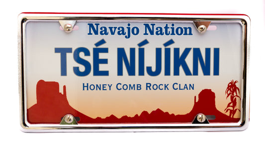 Tsé níjíkni – Honey Comb Rock License Plate